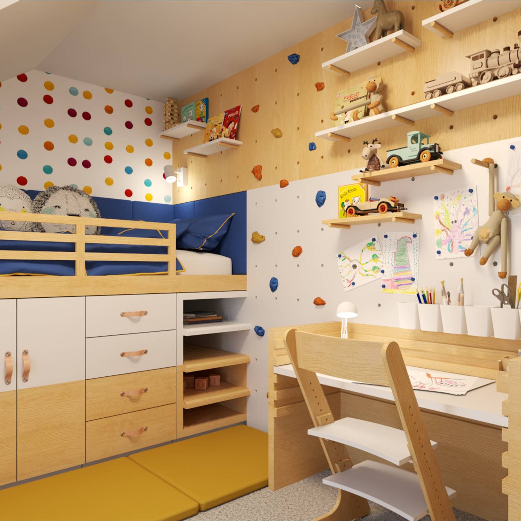 podkrovná detská izba